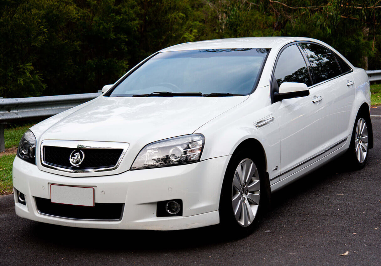 corporate limo fleet includes Holden Caprice front view